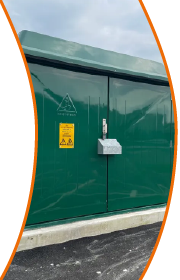 Image of a green substation box